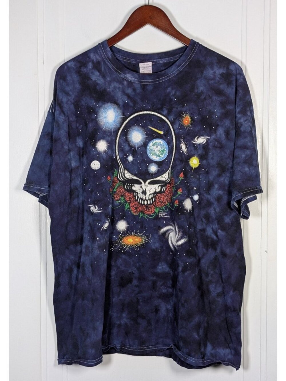 Vintage Grateful Dead Tie Dye Space Your Face Double Sided AOP 2XL Unisex Shirt